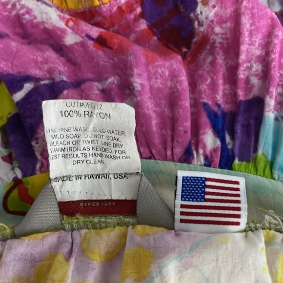 Vintage Jams World Creatures of the Sea Mini Skirt Tiered Ruffled Pull On Large - Picture 8 of 9